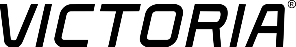 Logo von VICTORIA in fetten, schwarzen Großbuchstaben mit einem eingekreisten „R“ als Markenzeichen oben rechts.